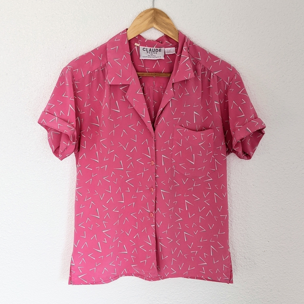 Vintage button-down 90s print